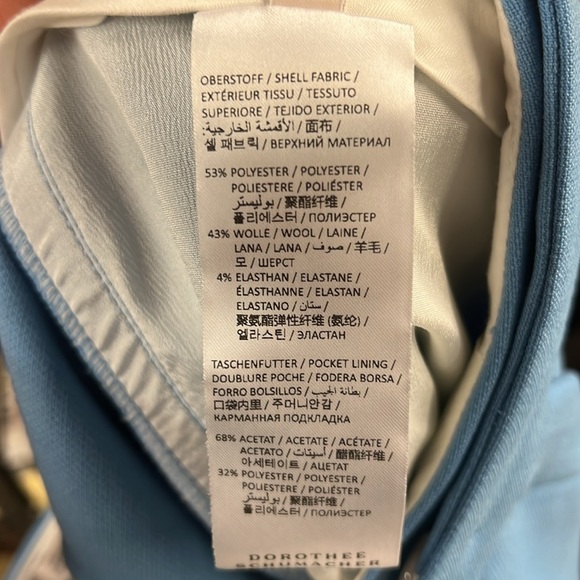 Dorothee Schumacher robins egg blue wool crepe pant suit - Picture 10 of 10